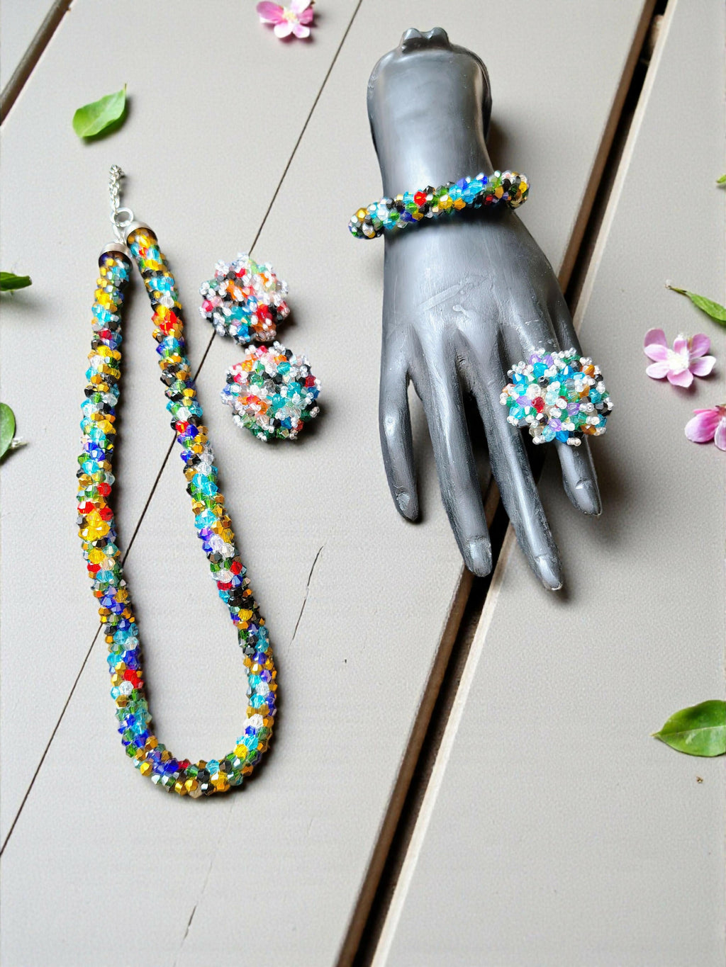 Inhanns Rangshine 4-In-1 Crystal Glam Set - Handmade - Multicolor | Grocsy