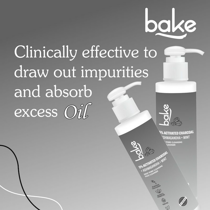 Bake 5% Activated Charcoal Face Cleanser | Grocsy