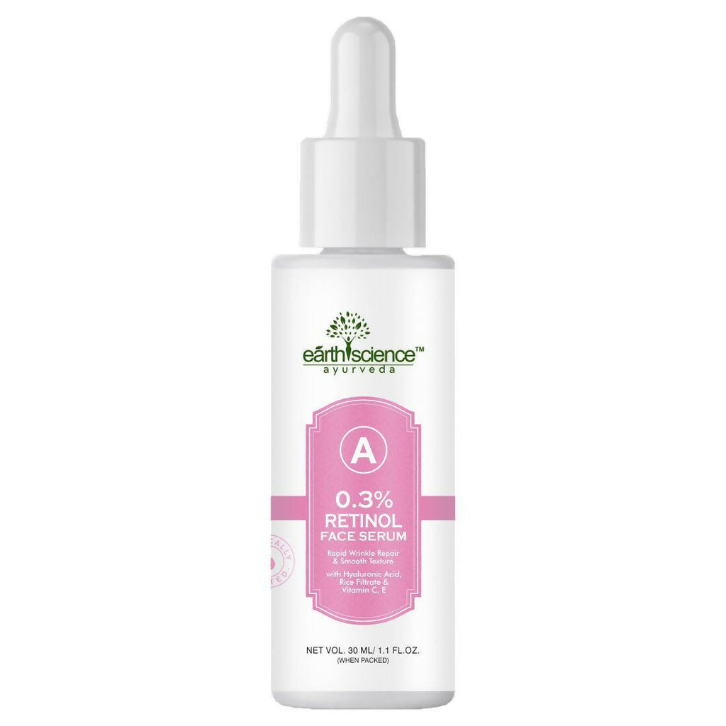 Earth Science Ayurveda 0.3% Retinol + Hyaluronic Acid Night Face Serum | Grocsy