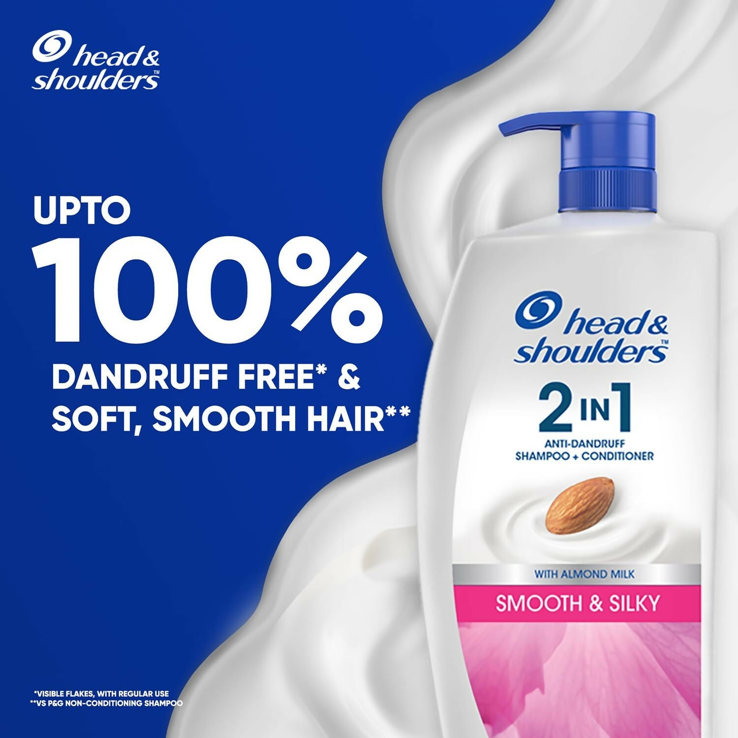 Head & Shoulders 2-in-1 Smooth and Silky Anti Dandruff Shampoo + Conditioner | Grocsy
