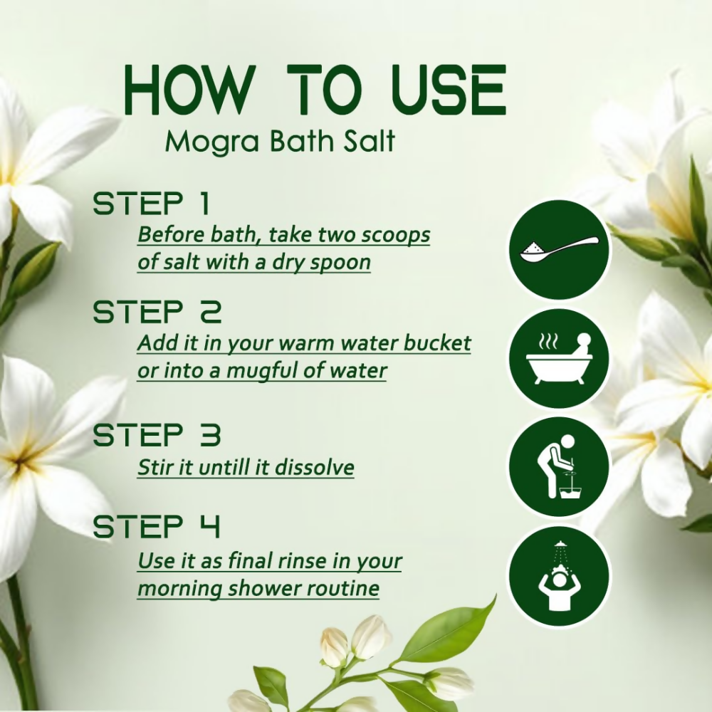 VedicAyurveda Dead Sea Salt and Mogra Bath Salt | Grocsy