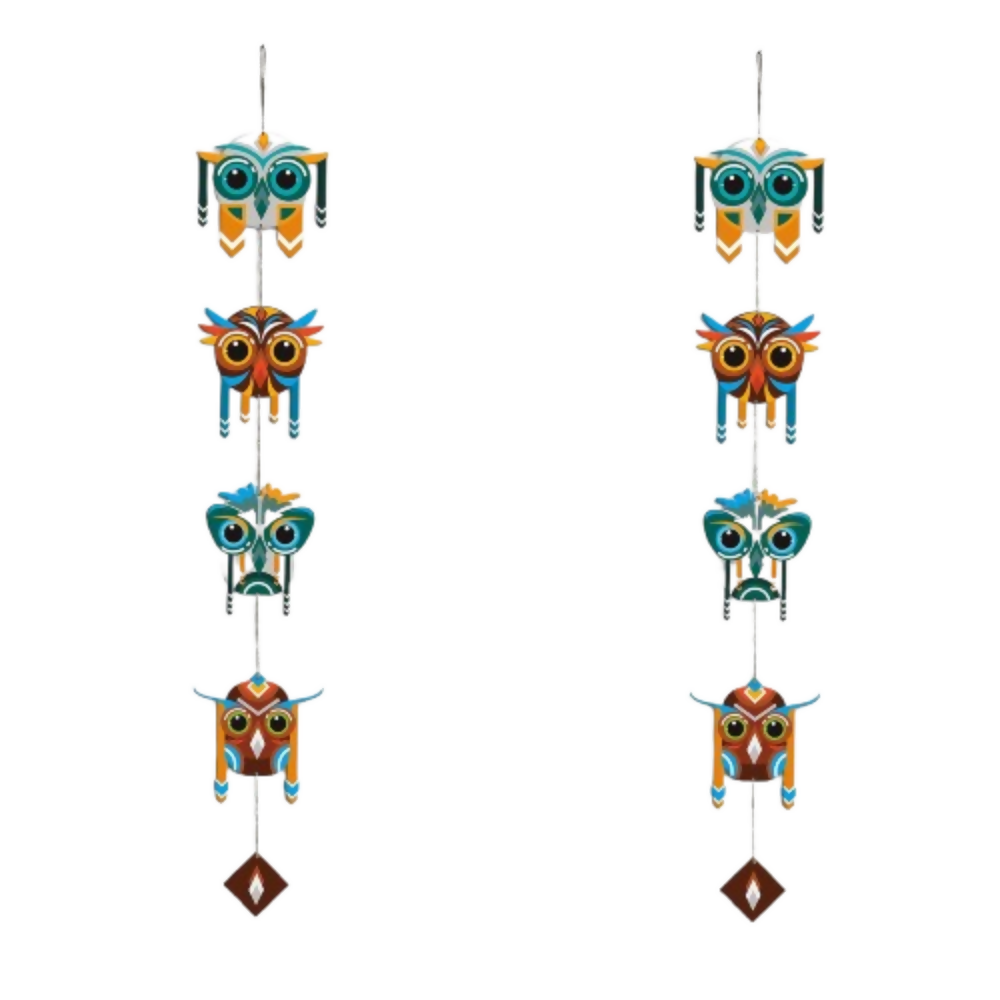 Artvibes Tribal Tiki Masks Wooden Wall Hanger | Grocsy