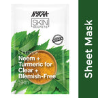 Nykaa Skin Secrets Indian Rituals Neem + Turmeric Sheet Mask For Clear & Blemish - Free Skin | Grocsy