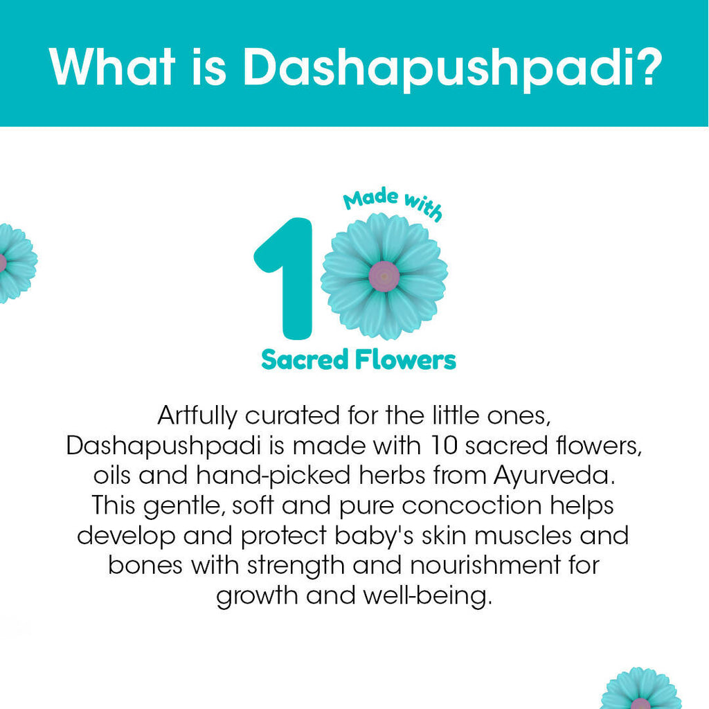 TAC - The Ayurveda Co. Dashapushpadi Ayurvedic Baby Massage Oil | Grocsy