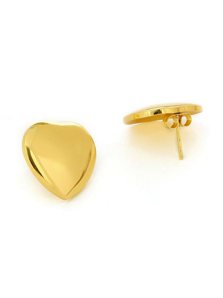 Golden Heart Studs - Ruby Raang | Grocsy