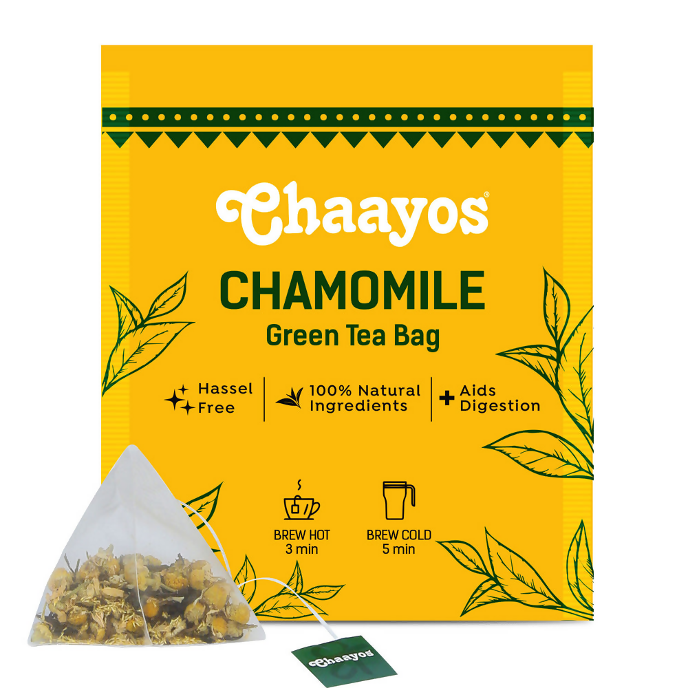 Chaayos Chamomile Green Tea Bags | Grocsy