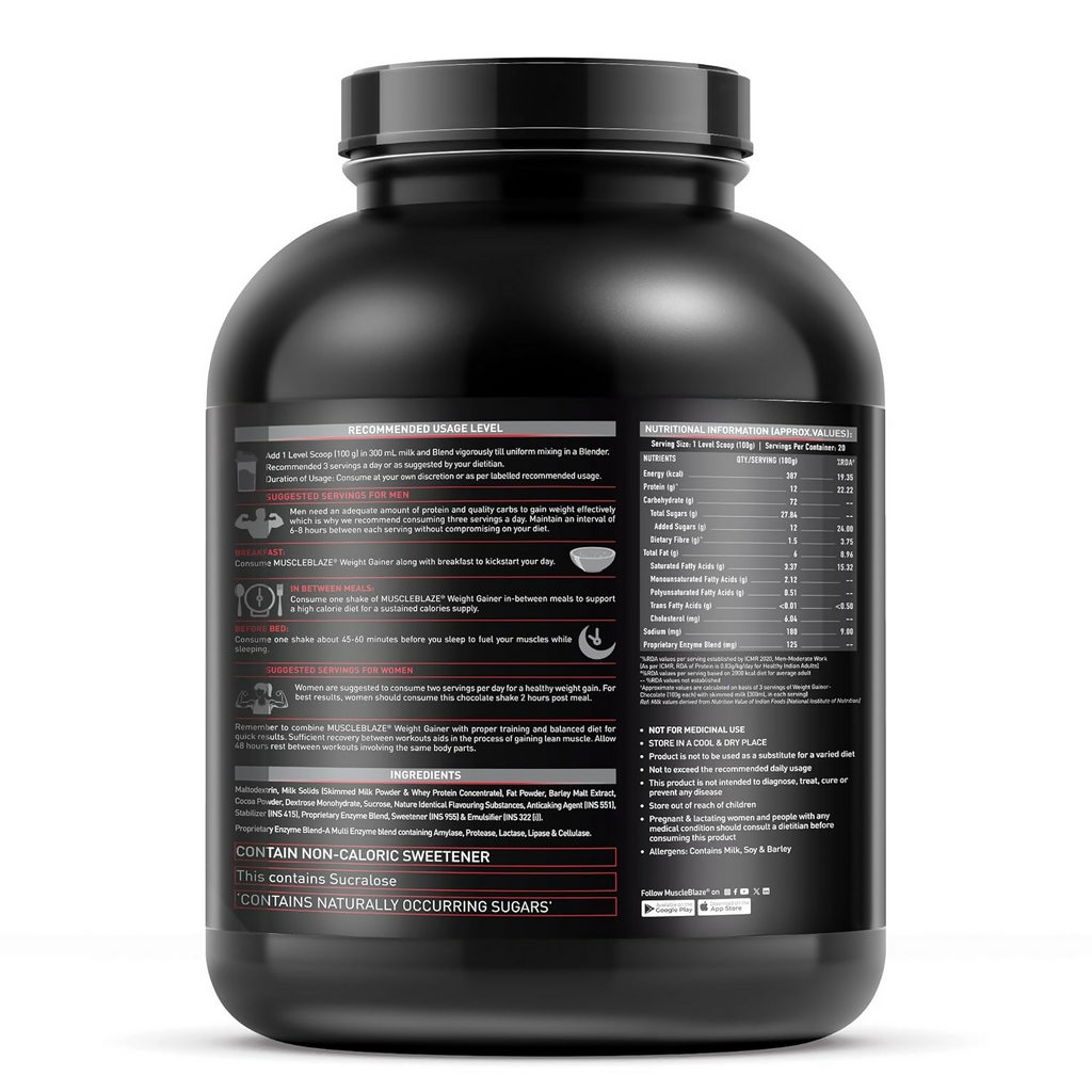 MuscleBlaze Weight Gainer With Added Digezyme Powder | Grocsy