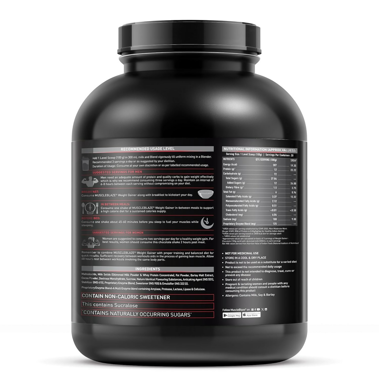 MuscleBlaze Weight Gainer With Added Digezyme Powder | Grocsy