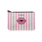 Colorbar Pouch Lips & Lashes Flat Pouches (Set Of Two) - White+Blush Pink | Grocsy
