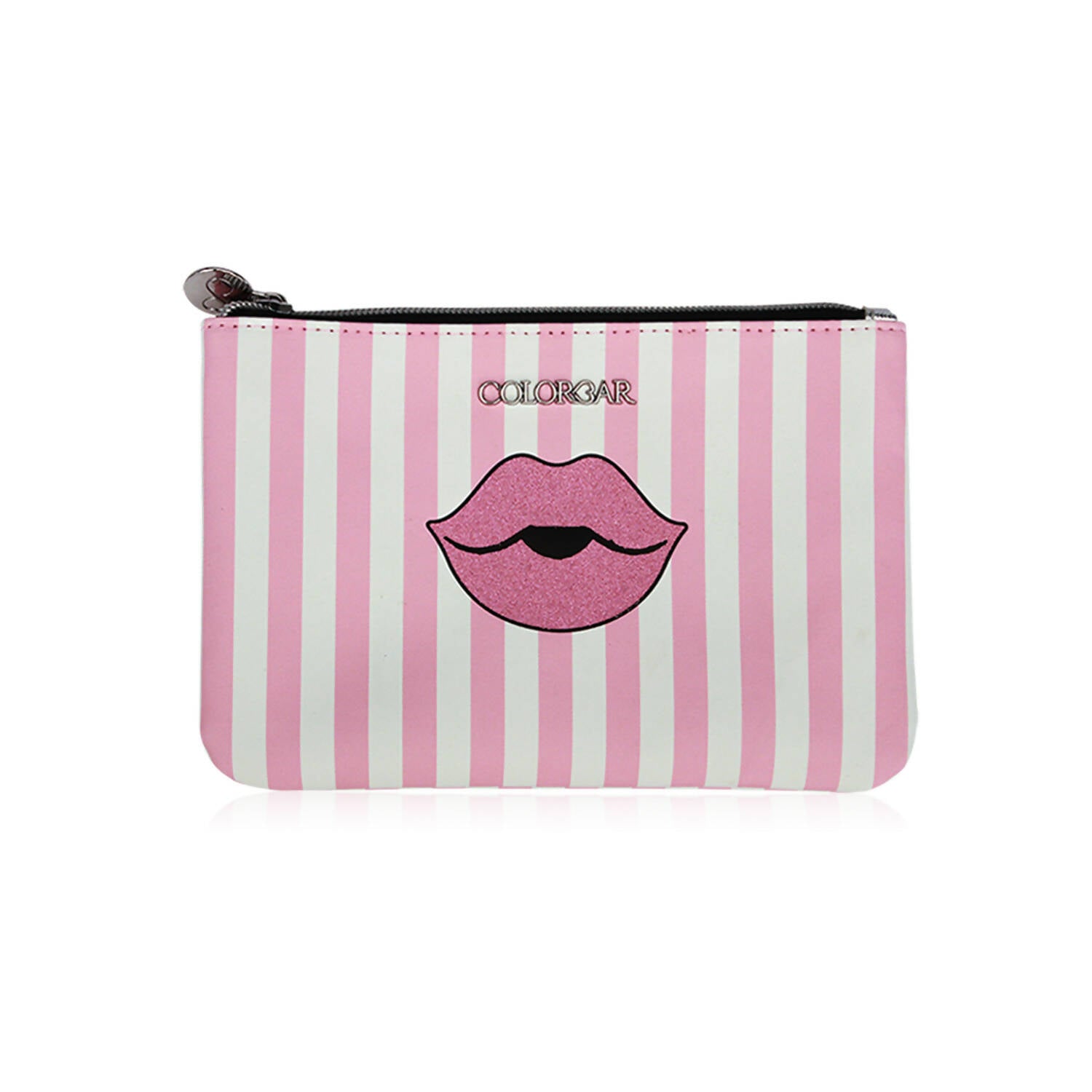 Colorbar Pouch Lips & Lashes Flat Pouches (Set Of Two) - White+Blush Pink | Grocsy