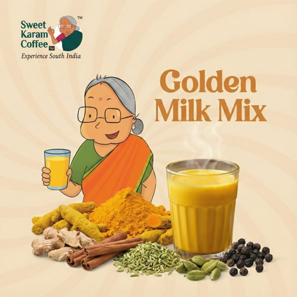 Sweet Karam Coffee Paati's Golden (Turmeric) Milk Mix | Grocsy