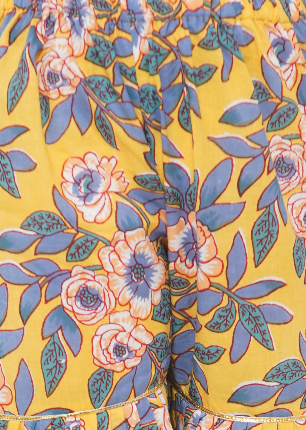 Little Bansi Girls Cotton Embroidery Kurta with Floral Sharara & Dupatta - White & Yellow | Grocsy