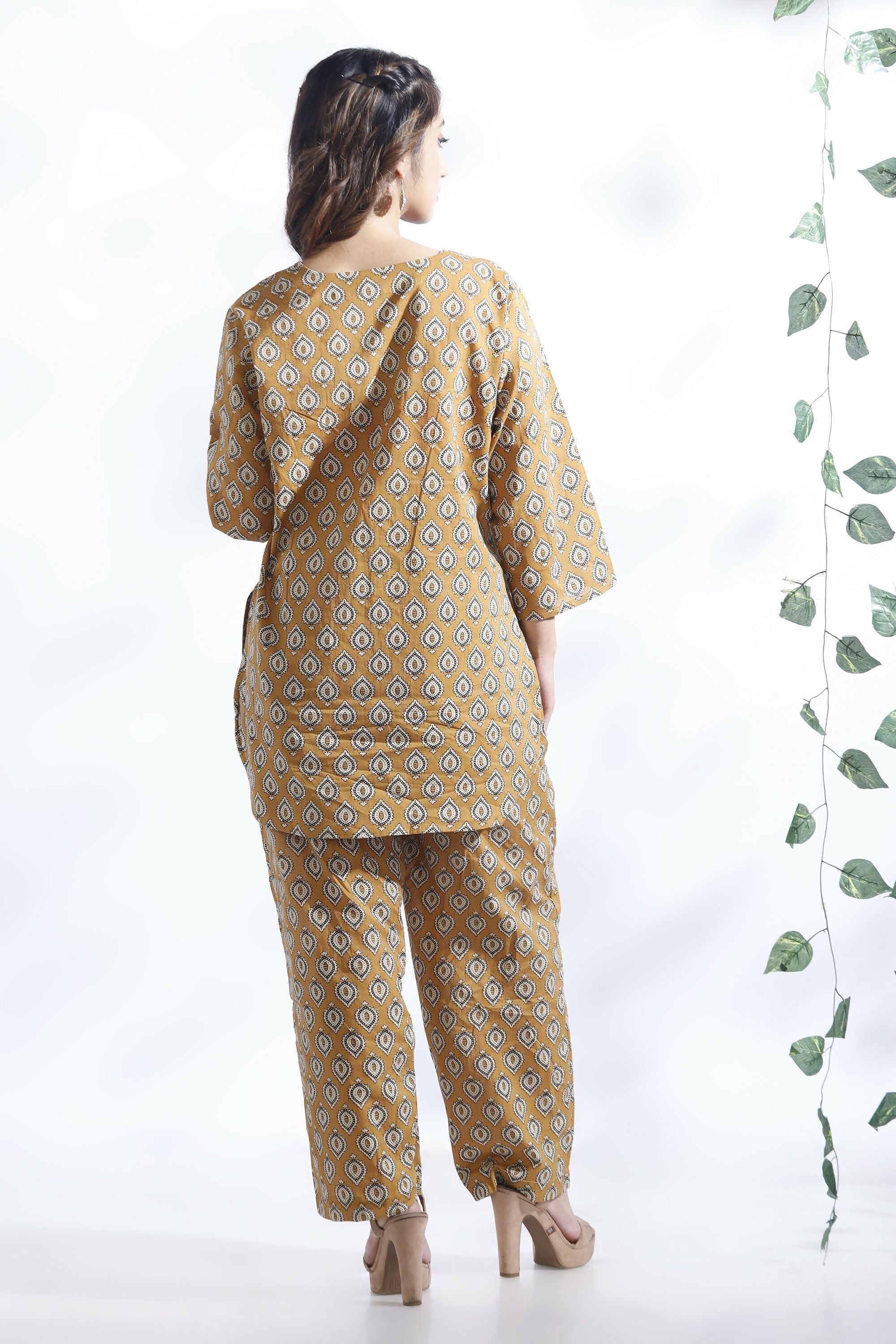 Breathables Yellow Butta Cotton Co-Ord Set | Grocsy
