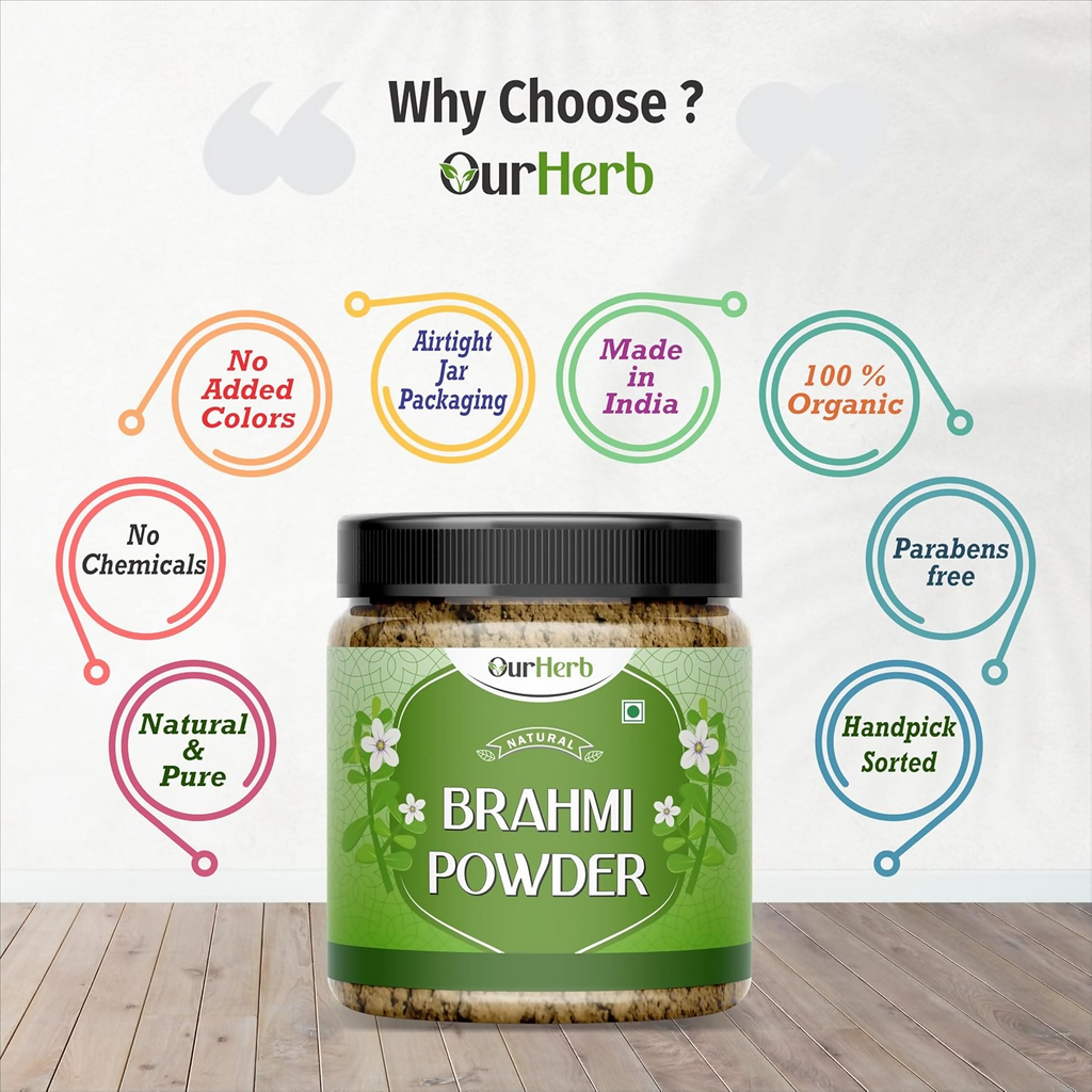 OurHerb Pure & Natural Brahmi Powder For Hair Care | Grocsy
