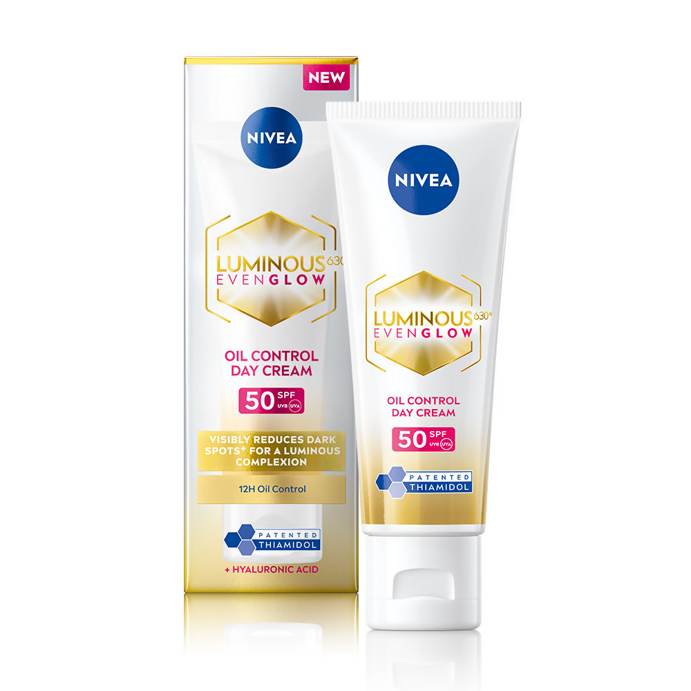 Nivea Luminous Even Glow Oil Control Day Cream SPF 50 | Grocsy