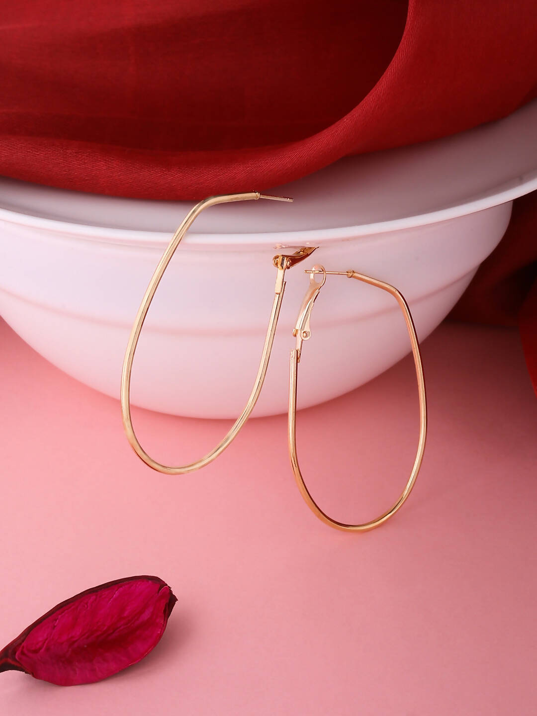 NVR Women Set of 2 Contemporary Hoop Earrings | Grocsy