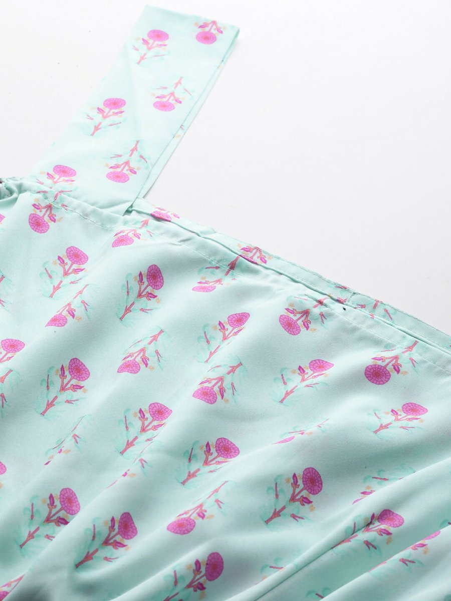 Ahalyaa Women's Traditional wear Co-ords - Blue | Grocsy