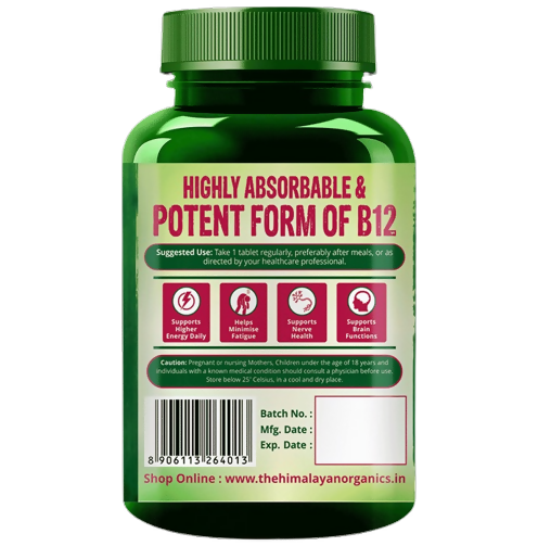Himalayan Organics Methyl Cobalamin Vitamin B12 Tablets | Grocsy