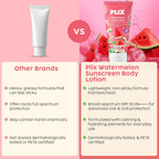 PLIX The Plant Fix Watermelon Hydra-Cool Sunscreen Body Lotion With Spf 50 Pa++++ | Grocsy