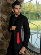 Statement Embroidered Black Co-Ord Set by Hilo Design | Grocsy
