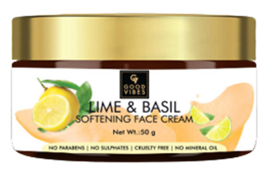 Good Vibes Softening Face Cream - Lime and Basil | Grocsy