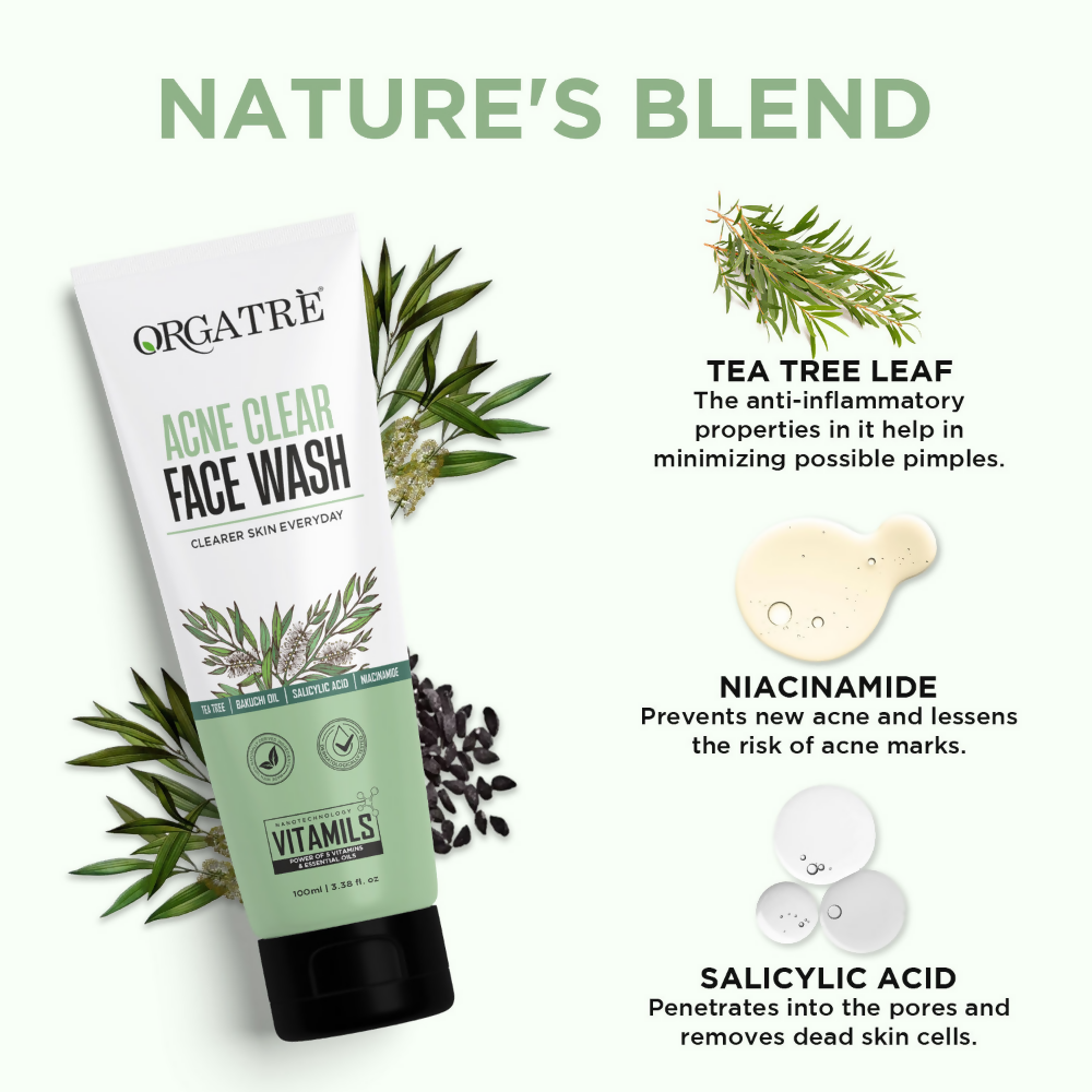 Orgatre Acne Clear Face Wash | Grocsy