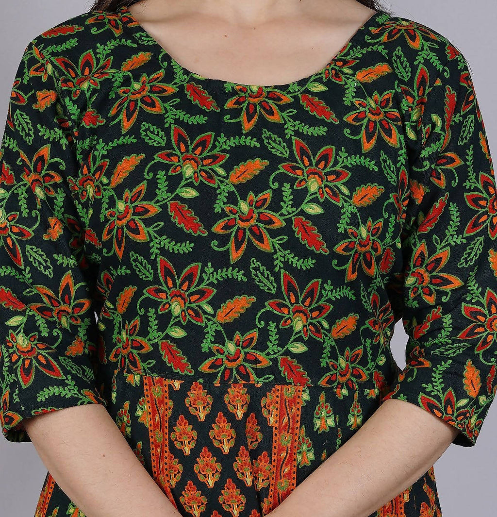 Vamika Multicolor Cotton Printed Party/Casual Wear Kurti (GAM20K) | Grocsy