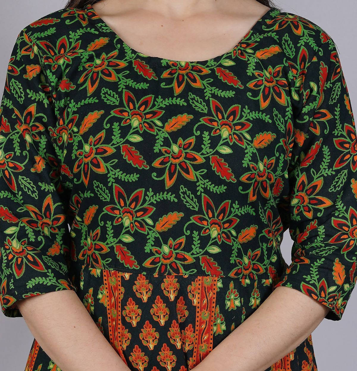 Vamika Multicolor Cotton Printed Party/Casual Wear Kurti (GAM20K) | Grocsy