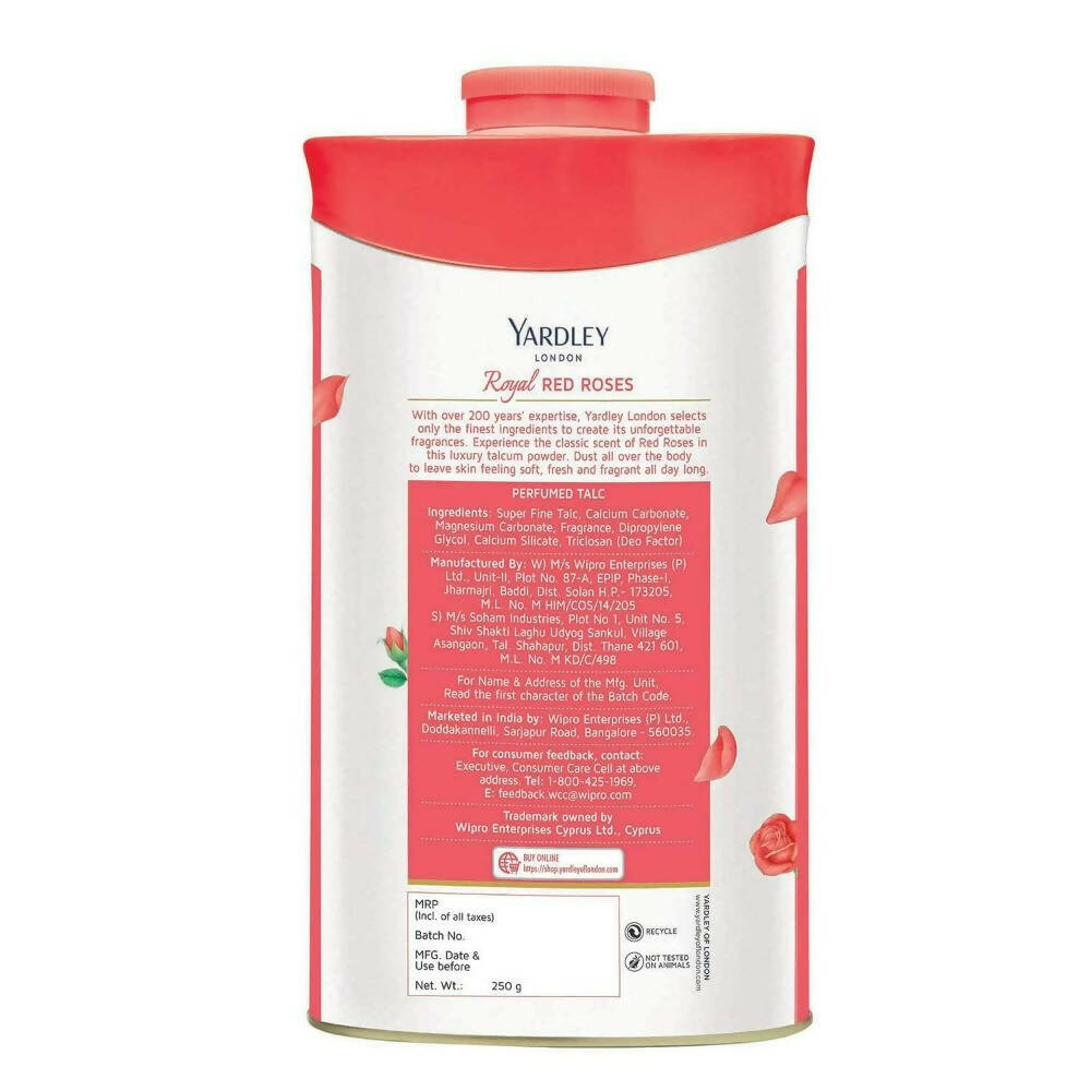 Yardley London Royal Red Rose Talc Powder For Women | Grocsy
