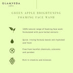 Glamveda Green Apple Brightening Foaming Face Wash | Grocsy