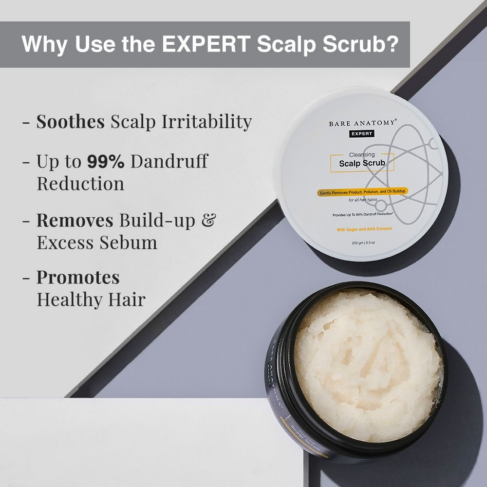 Bare Anatomy Expert Scalp Scrub & Anti Dandruff Shampoo Duo | Grocsy