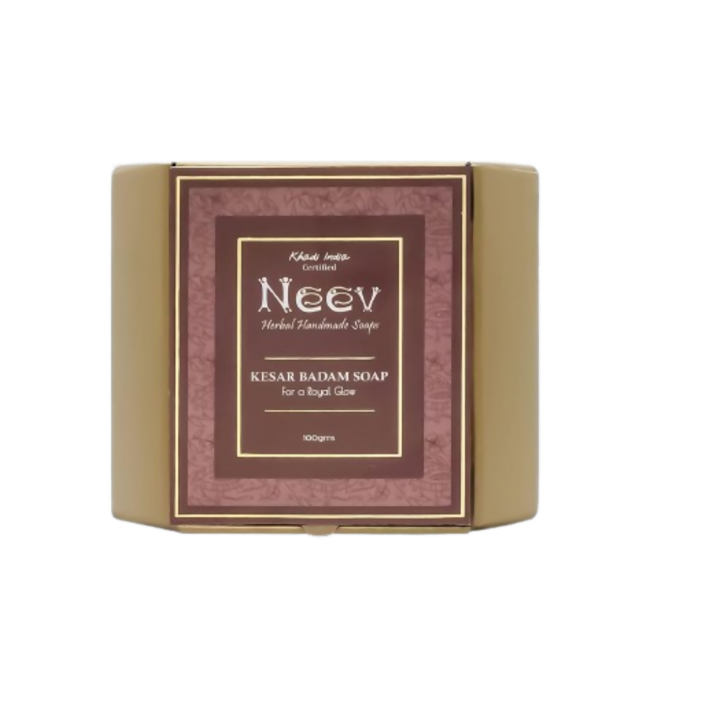 Neev Herbal Handmade Soap Kesar Badam Soap For A Royal Glow | Grocsy