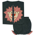 Mhyssa Alex Black T-shirt with Bloomer Shorts Set For Kids | Grocsy