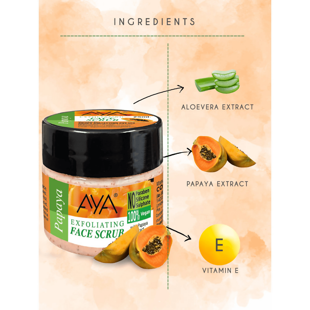 AYA Papaya Exfoliating Face Scrub | Grocsy