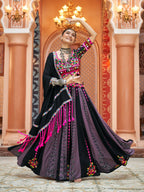 AI Fashion Multi Color Viscose Rayon Designer Navratri Lehenga Choli Collection | Grocsy