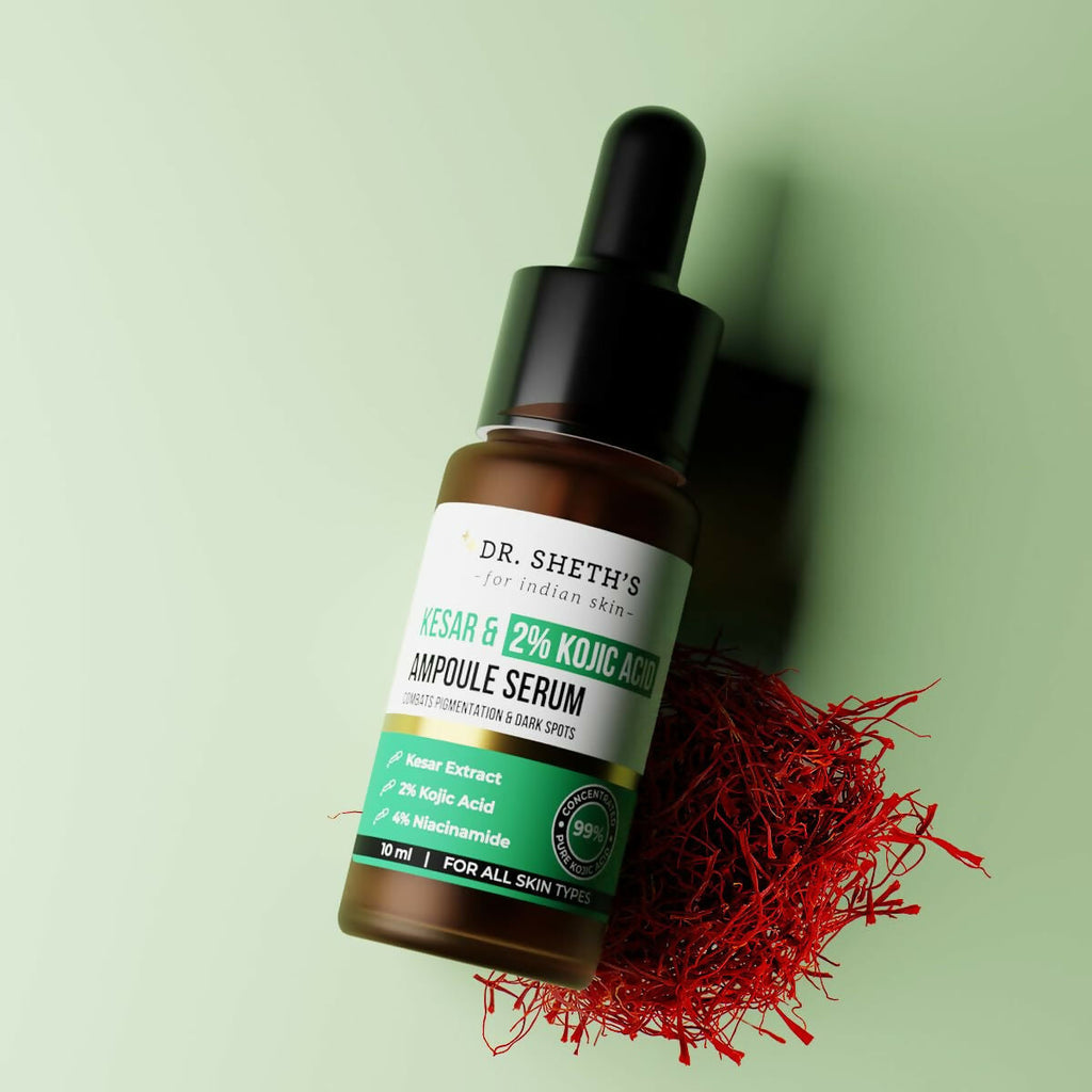 Dr. Sheth's Kesar & 2% Kojic Acid Ampoule Serum | Grocsy