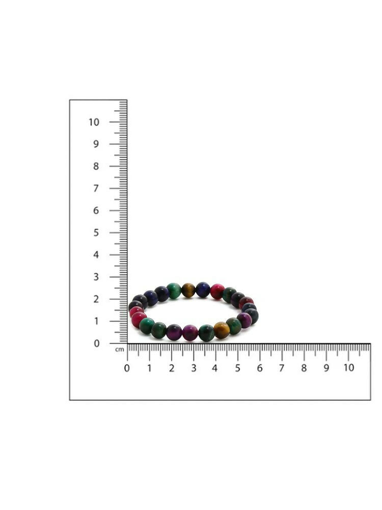 Red Carnelian, Lapis Lazuli, Amethyst and Green Avanturine Multicoloured Cyrstal Beads bracelet - Ruby Raang | Grocsy