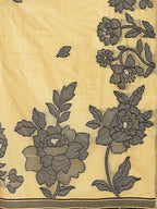 Shree Shyam Fashion Kashira Yellow Linen Cotton Saree | Grocsy