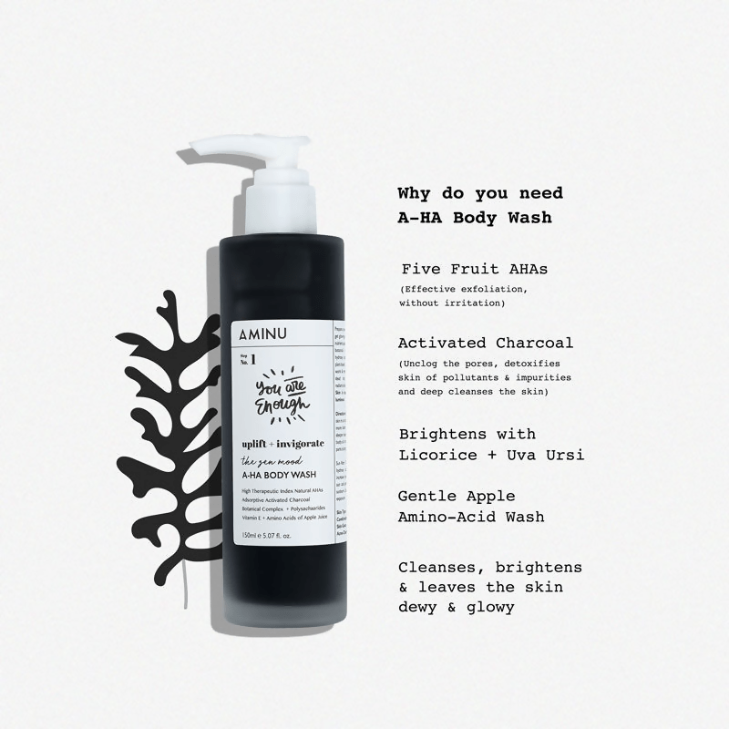 Aminu AHA Body Wash for De-Tanning, Spot-Correction | Grocsy