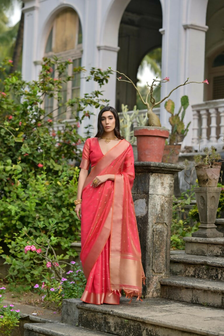 Gajri Kalyani Silk Woven Design Saree - Priyalaxmi | Grocsy