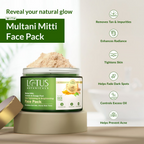 Lotus Botanicals Multani Mitti Turmeric & Orange Peel Skin Tightening & Brightening Face Pack | Grocsy