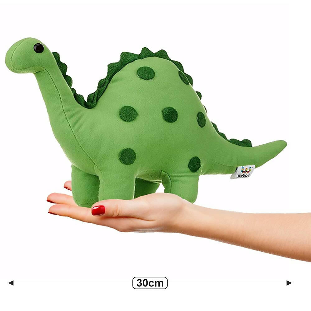 Webby Green Soft Dinosaur Plush Stuffed Toy-30cm | Grocsy