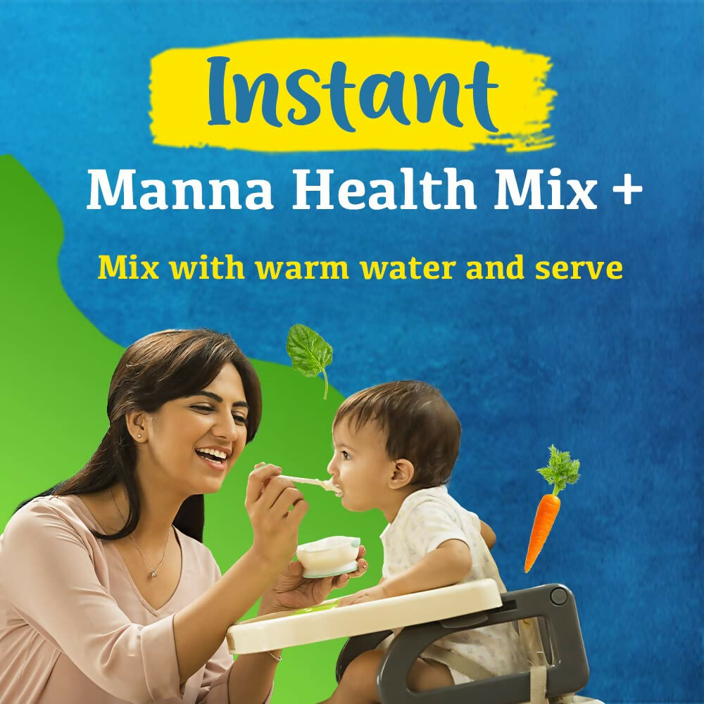 Manna Foods Instant Health Mix Multigrain Cereal + Vegetables With Spinach, Carrot, Dal with Milk | Grocsy