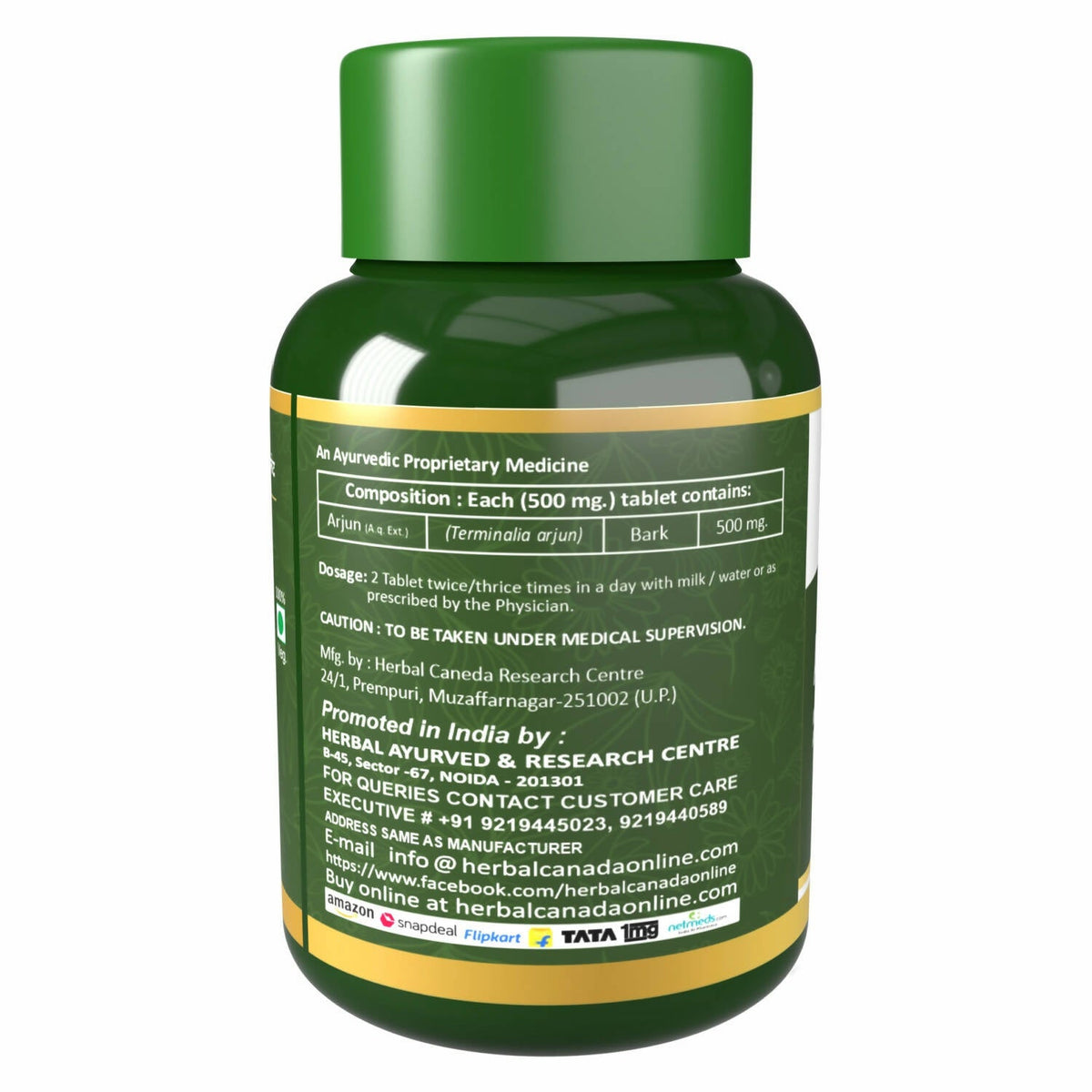 Herbal Canada Arjuna Extract Tablets | Grocsy