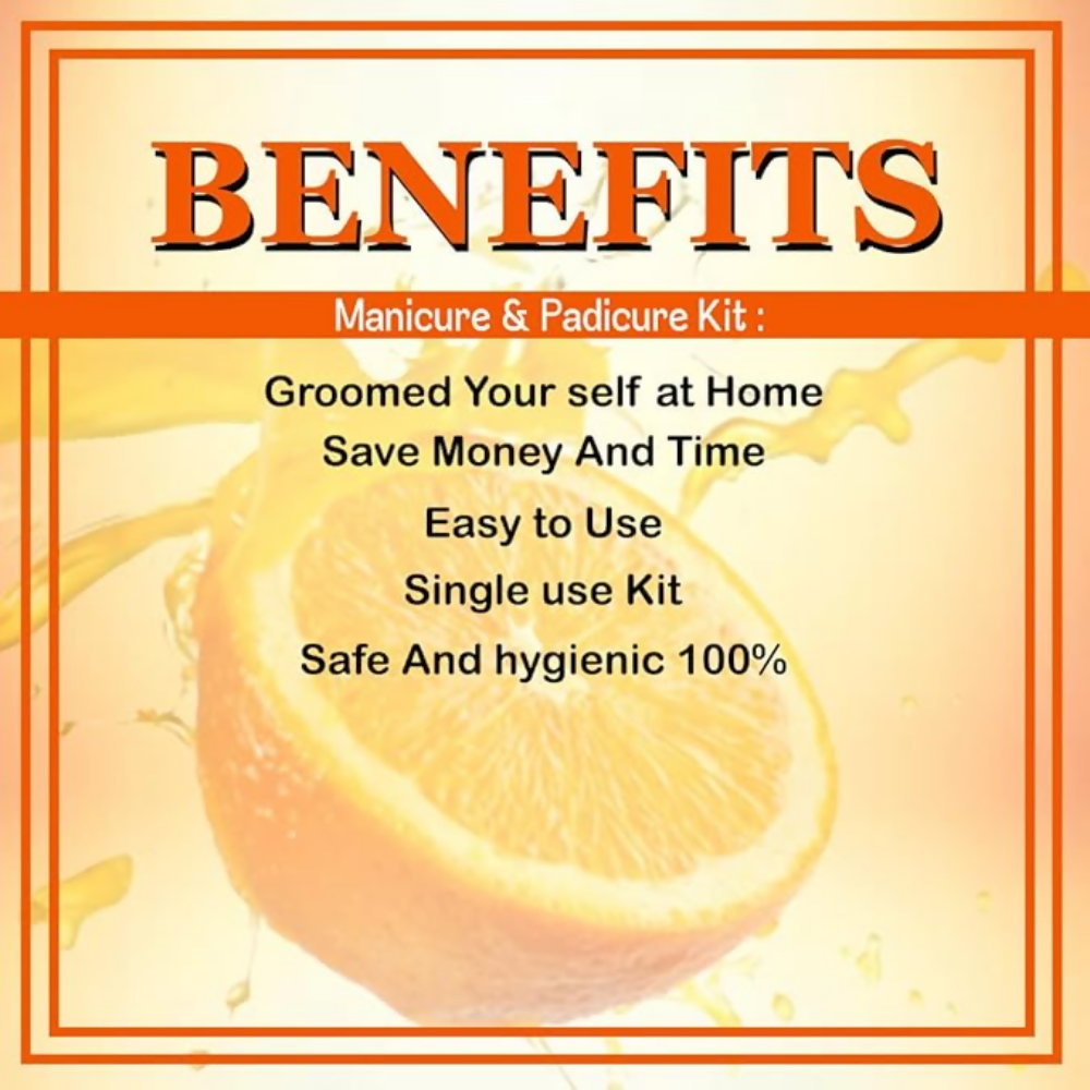 VedicAyurveda Manicure Pedicure Spa Kit Orange Peel Oil | Grocsy