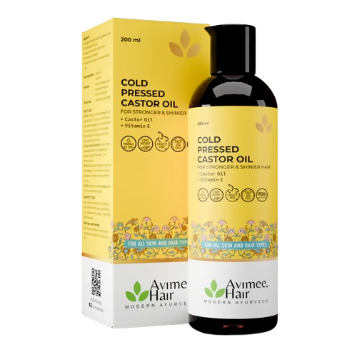 Avimee Herbal Cold Pressed Castor Oil For Hair Growth | Grocsy