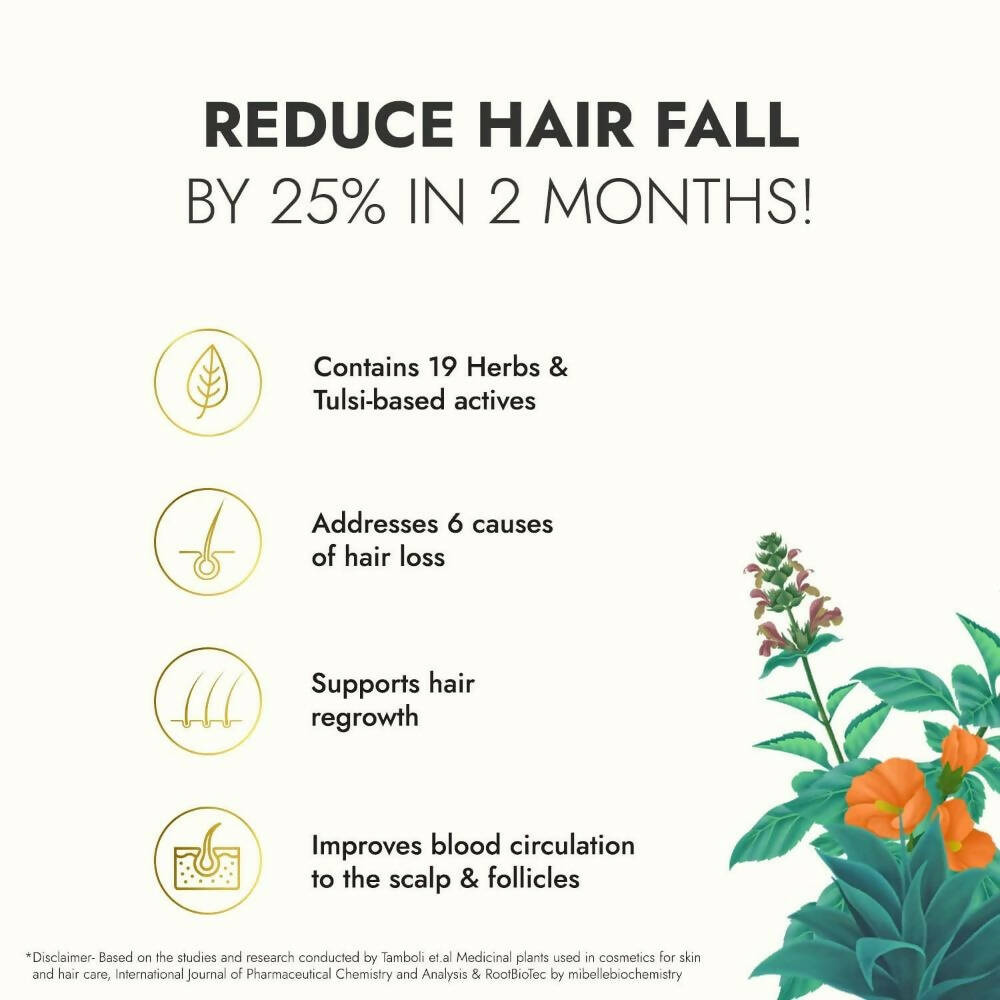 Kapiva Ayurveda Hair Rituals Tulsi Anti Hairfall Oil | Grocsy
