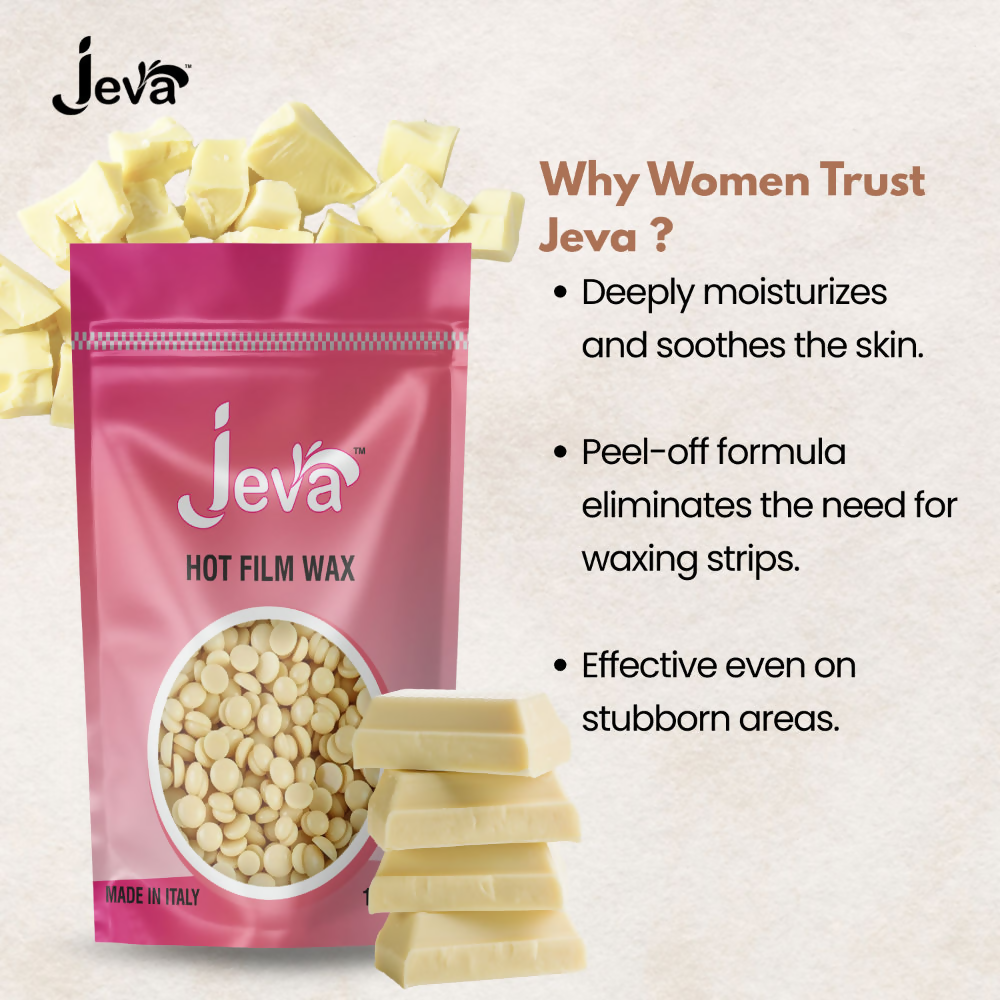 Jeva Hot Film Wax Natural Stripless Hard Wax Beads | Grocsy