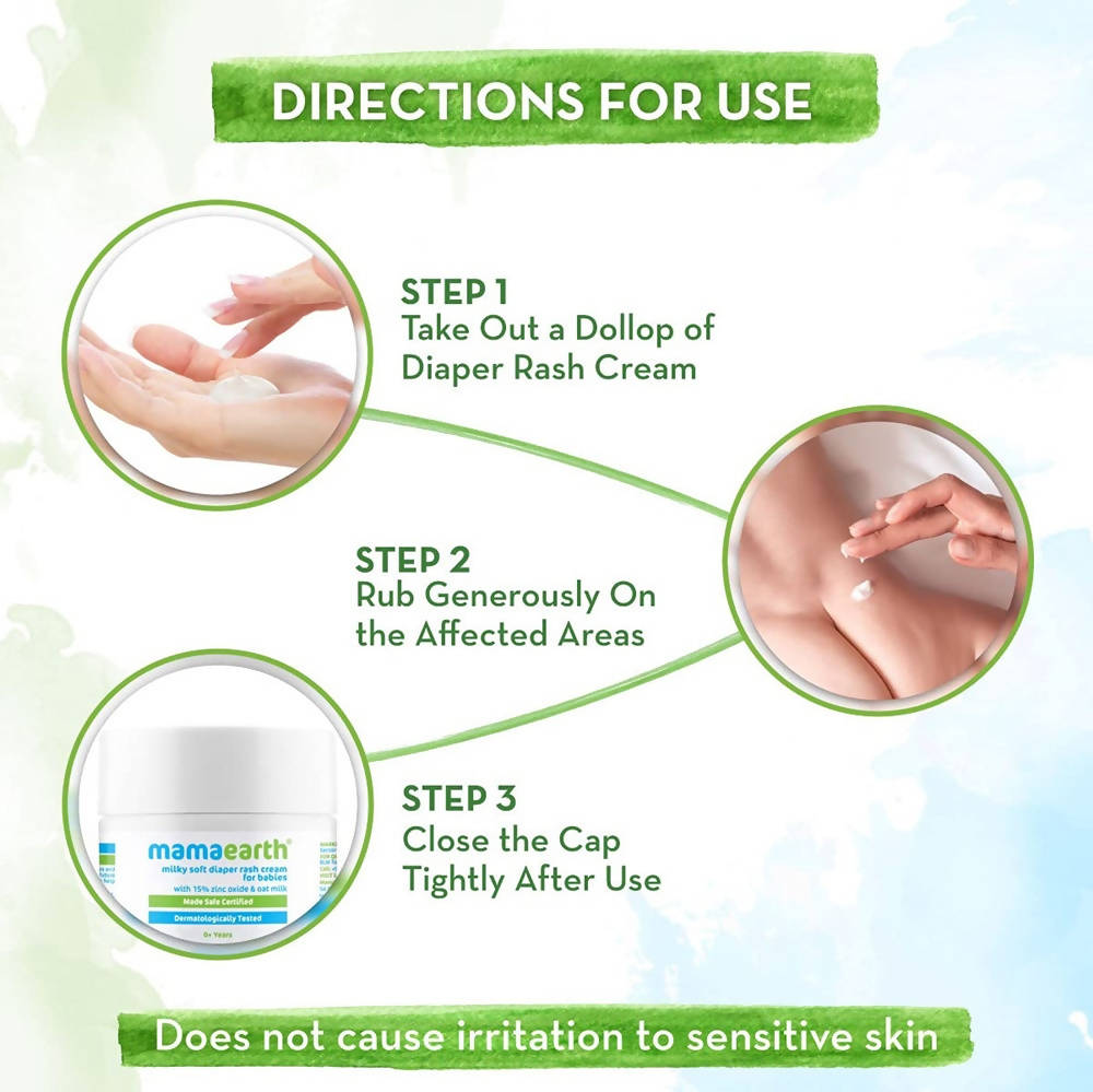 Mamaearth Milky Soft Diaper Rash Cream for Babies | Grocsy