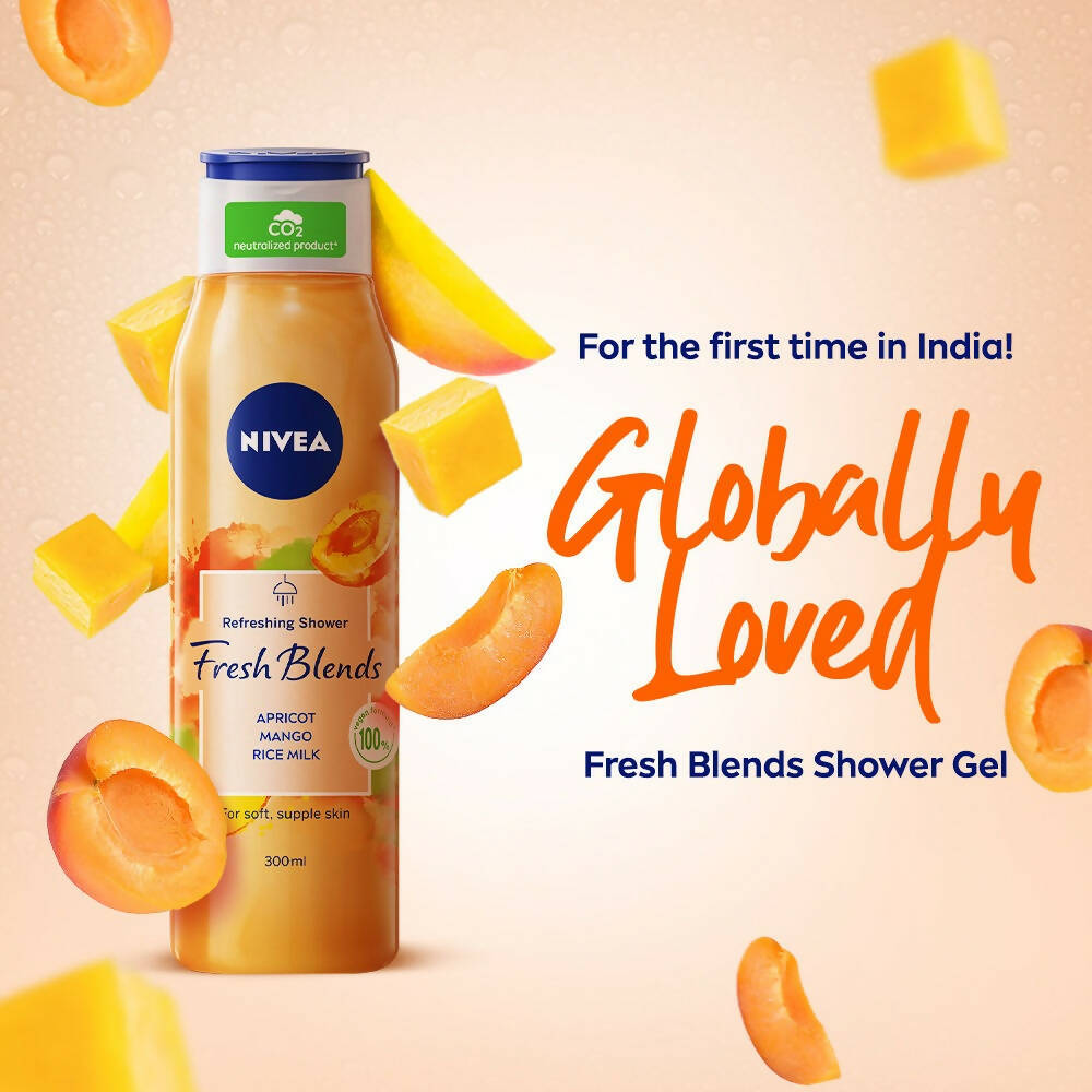 Nivea Fresh Blends Apricot Mango Rice Milk Body Wash | Grocsy
